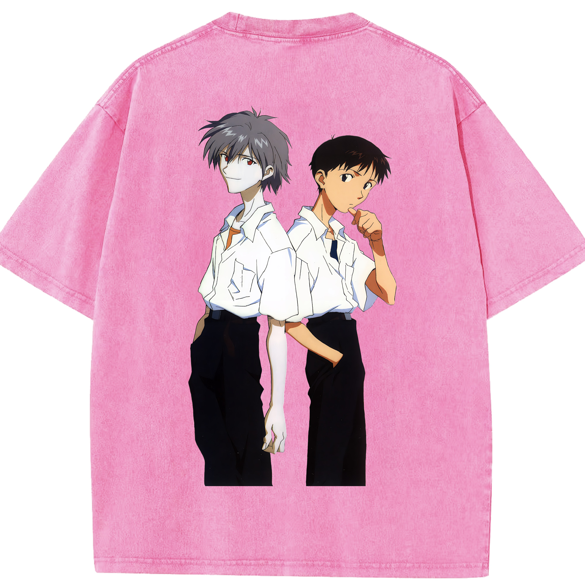 （画像用） EVA 新世紀エヴァンゲリオン 綿100% ヴィンテージ風 半袖Tシャツ（背面プリント）